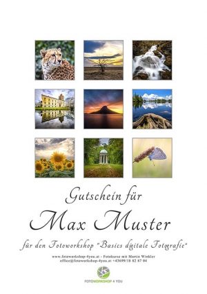 Gutscheine für Fotoworkshops