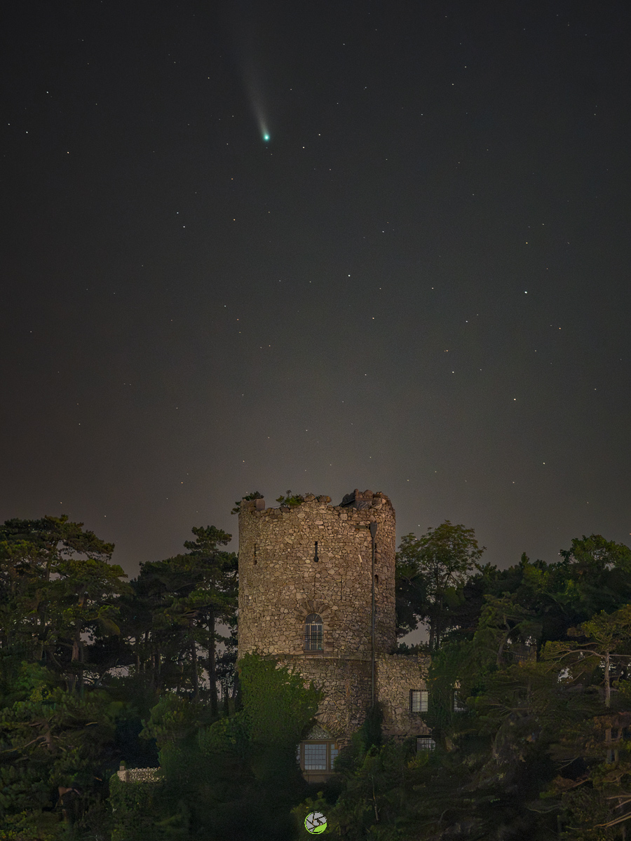 Komet Neowise Foto entrauscht mit Lightroom Iso 12800 Sony A7III
